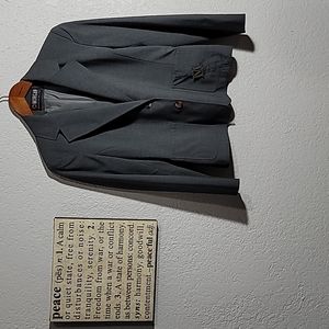 Morgan De Toi Gray Blazer w/Silver M Emblem on Front Pocket